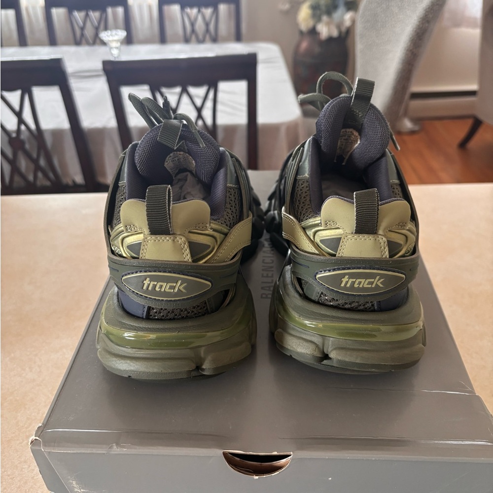 Balenciaga Olive and Black Track Sneakers - Picture 4 of 5